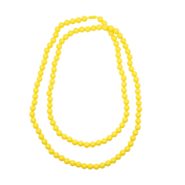 Collar flamenca 120 cm bola 10mm amarillo