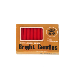 Caja 24 velas rojas bc692