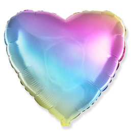 Globo corazon helio 46cm multicolor