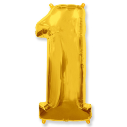 Globo foil 100cm c/helio oro nº 1.