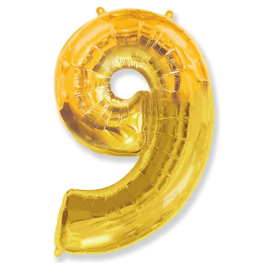Globo foil 100cm c/helio oro nº 9.