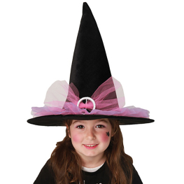 Sombrero bruja negro-lila