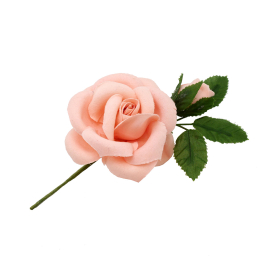 Flor c/capullo 10x8cm  rosa