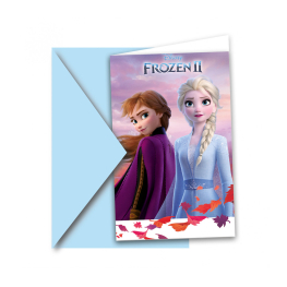 Invitaciones Frozen 6 Udes