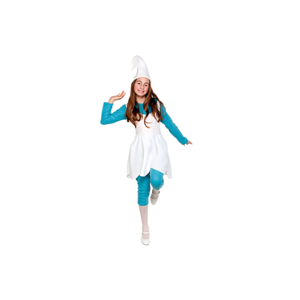 Disfraz de Gnomo Azul 10 a 12 años para niña