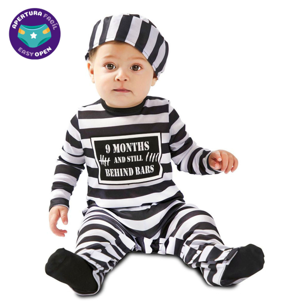 Disfraz de preso talla 6-12 meses unisex infantil