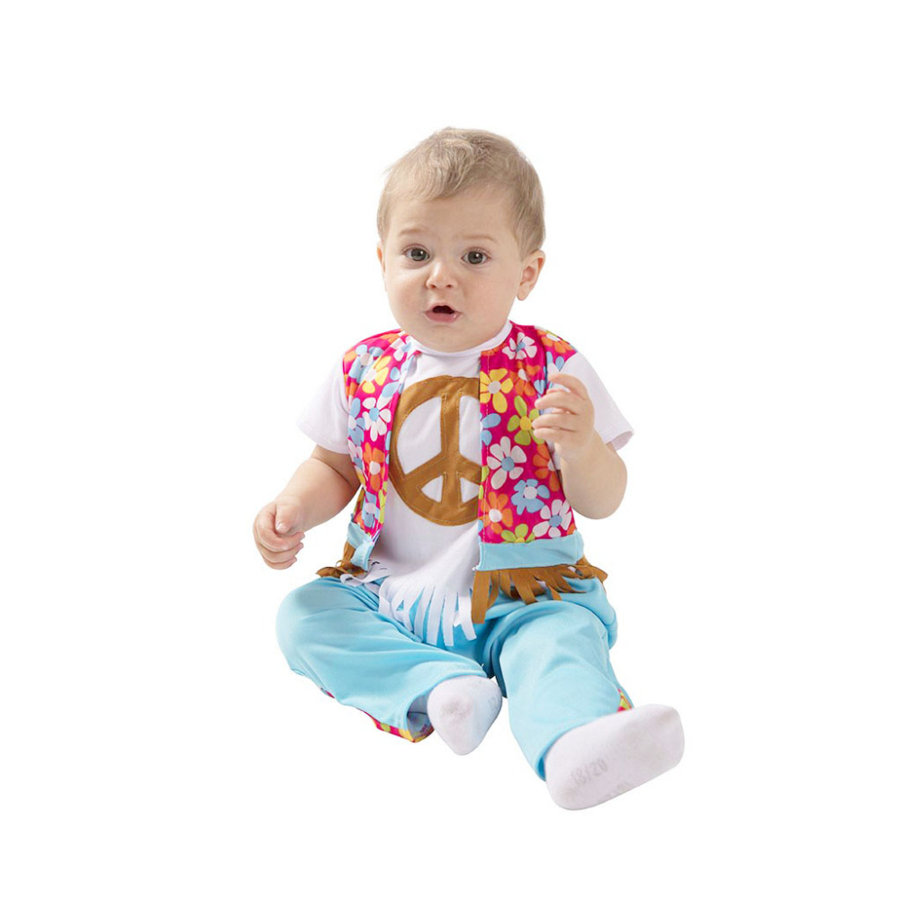 telegrama puño Conmoción Disfraz de Hippie para Bebé 6 a 12 meses
