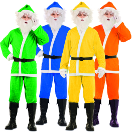 Disfraz de Papa Noel Colores para adulto