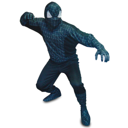 Disfraz de Spider héroe negro Talla ML para hombre